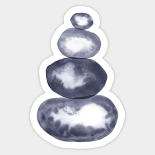 Navy blue balancing stones Sticker